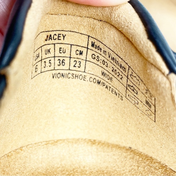 Vionic Jacey Slip On Leather Wedge Platform Black Size 6 - Picture 8 of 10